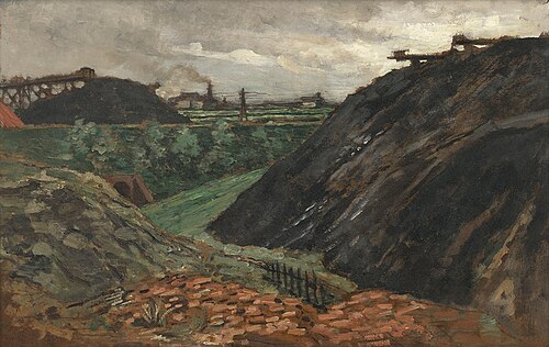 A slag heap in the Borinage, 1885, Constantin Meunier