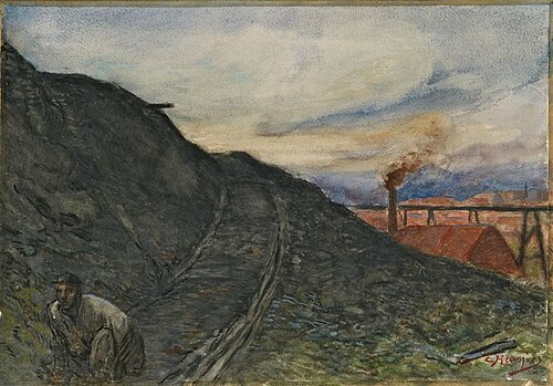 Path descending from the slag heap, 1877, Constantin Meunier