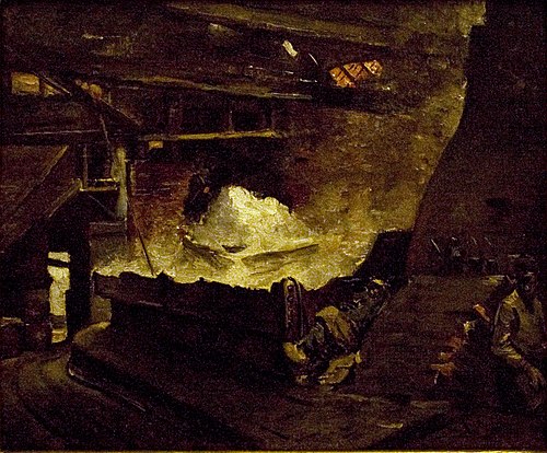 Intérieur d'une raffinerie du sel a Rupelmonde, , Constantin Meunier