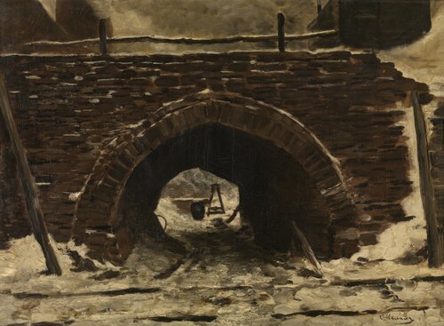 An Old Bridge, , Constantin Meunier