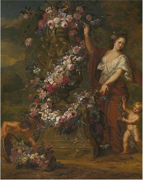 Allegorical Figure with Flowers, 1688, Gaspar Peeter Verbruggen le jeune