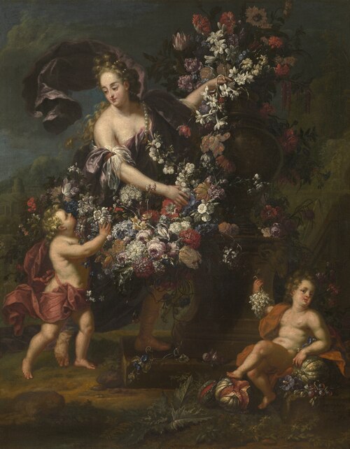 Allegorical Figure with Flowers (KMSKA 771), 1696, Gaspar Peeter Verbruggen le jeune