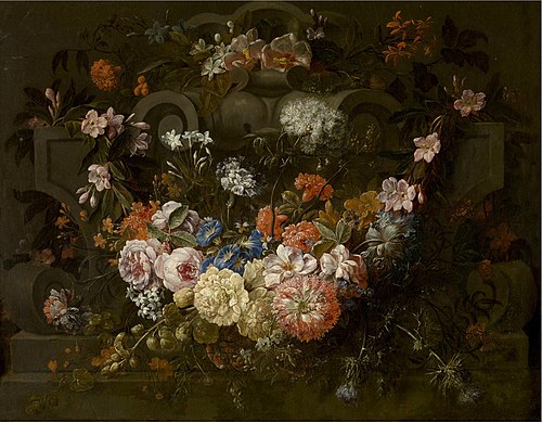Cartouche with Flowers, 1664, Gaspar Peeter Verbruggen le jeune