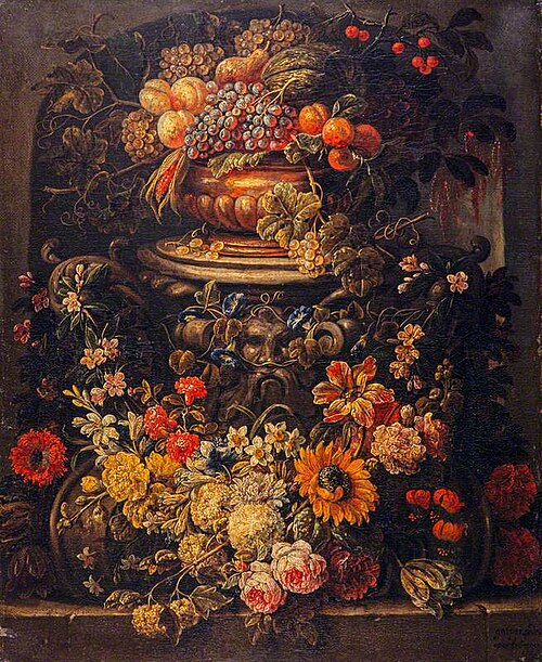 Still-life with Fruit and Flowers, 1695, Gaspar Peeter Verbruggen le jeune