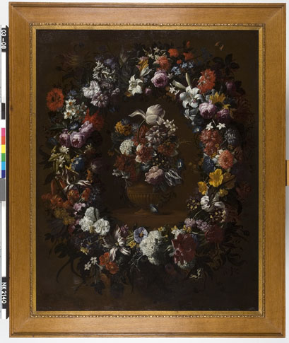Bloemkrans en een vaas, 1691, Gaspar Peeter Verbruggen le jeune