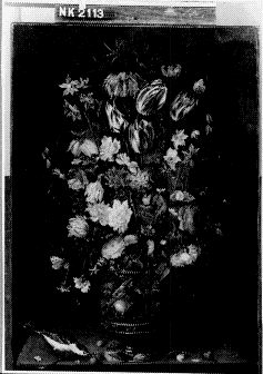 Stilleven met tulpen, anjers en andere bloemen in een vaas, 1619, Gaspar de Witte