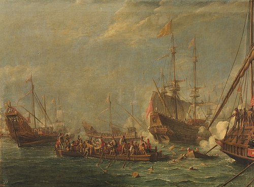 Naval Battle between Turks and Maltese, 1649, Kasper van Eyck