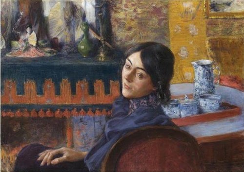 Salon Japonais, 1890, Norbert Gœneutte