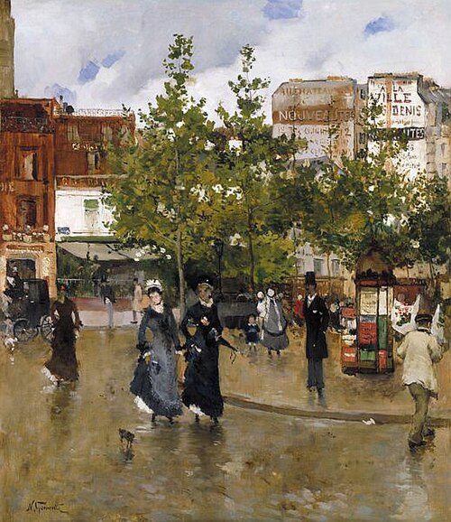 Élégantes à la Place Clichy, 1875, Norbert Gœneutte