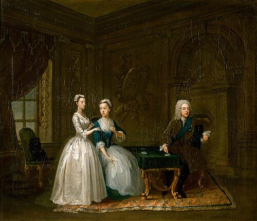 John Montagu (1690–1749), 2nd Duke of Montagu, Lady Mary Churchill and Their Daughter Mary, 1730, Gawen Hamilton