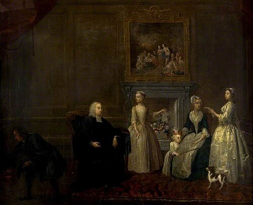 The Vicar of the Parish Visits the Infant Squire, 1730, Gawen Hamilton