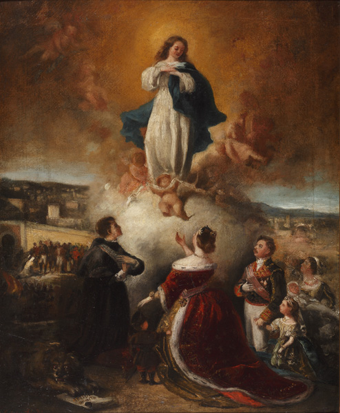Isabel II y su familia con el Patriarca de las Indias, 1860, Paulino de la Linde