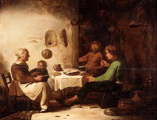 The Satyr and the Peasant Family, 1650, Benjamin Gerritsz Cuyp