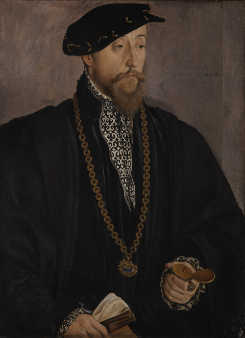 Bildnis des Pankraz von Freyberg zu Hohenaschau (1508-1565), 1545, Hans Muelich