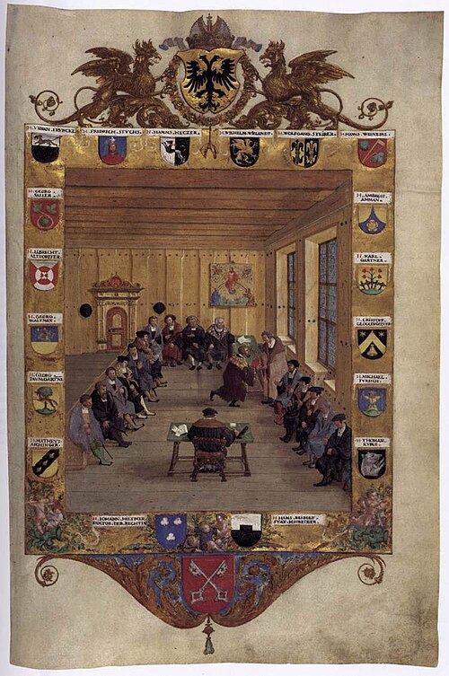 Meeting of the Regensburg Council, 1536, Hans Muelich