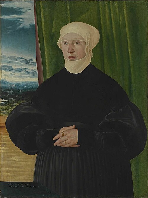 Ligsalz-Bildnisdiptychon: Apollonia Ligsalz, geb. Ridler, 1540, Hans Muelich