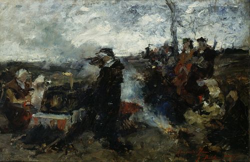 Doña Juana la Loca (esbós), 1877, Francisco Pradilla y Ortiz
