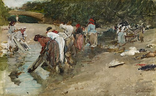 Galician Washerwomen, 1887, Francisco Pradilla y Ortiz