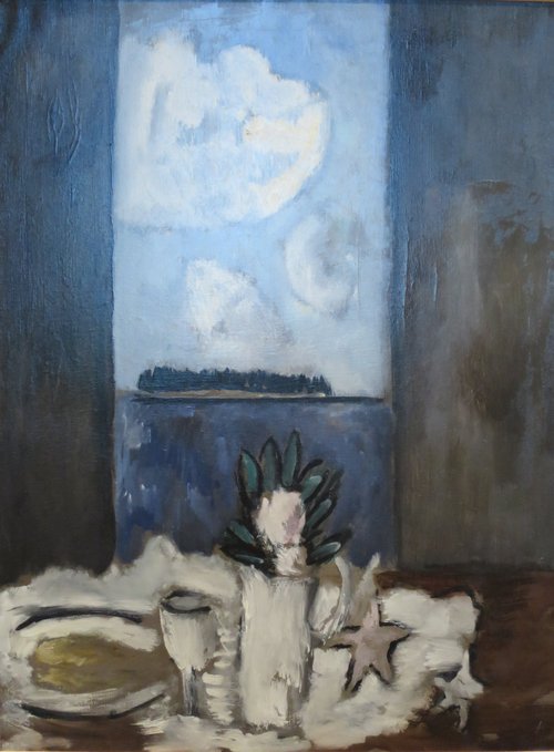 Flower and Star on Window, 1941, Marsden Hartley