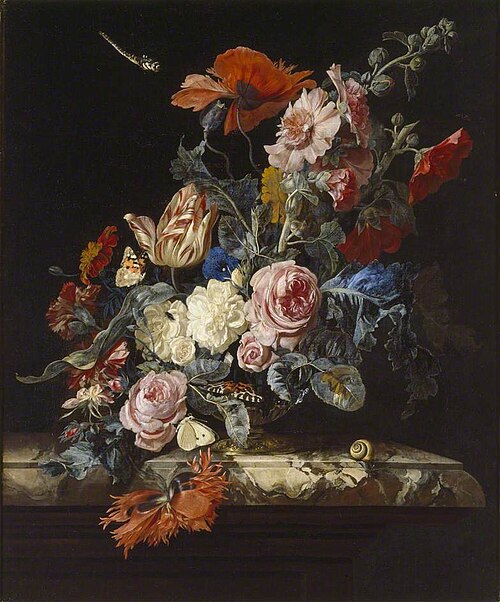 A Vase of Flowers, 1663, Willem van Aelst