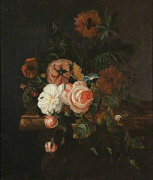 Roses and Poppies and a Snail, , Willem van Aelst