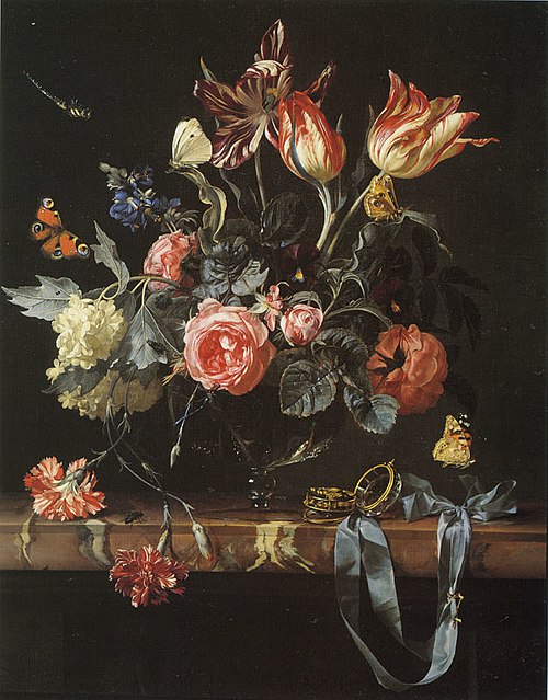 Vase of Flowers, 1658, Willem van Aelst