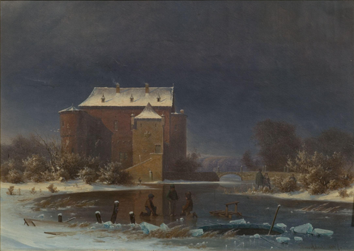 Snow Scene: The Haunted House, 1847, Georg Emil Libert