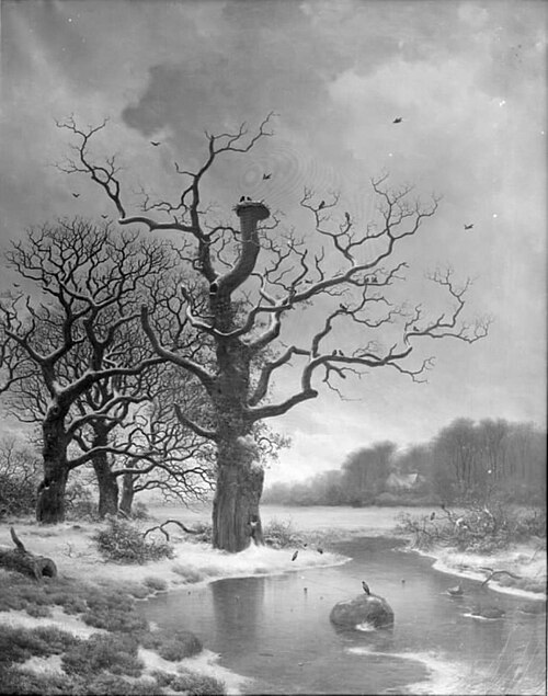 Et vinterlandskab, 1859, Georg Emil Libert