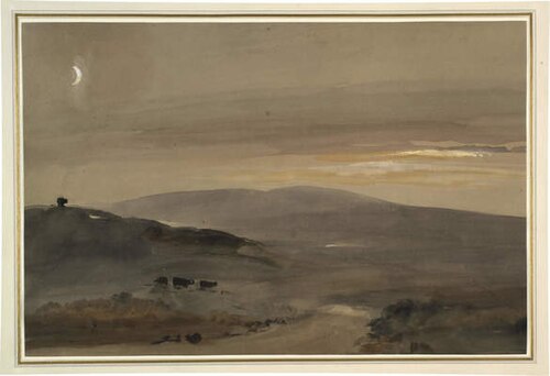 Moorland Landscape at Twilight, 1845, George B. Campion