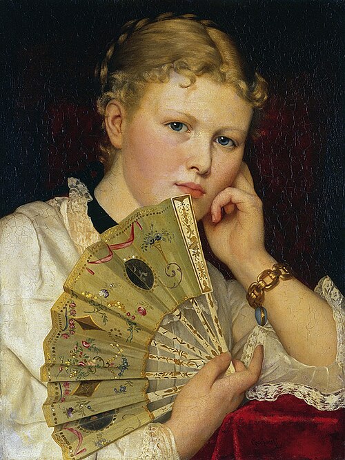Dziewczyna z wachlarzem, 1850, Władysław Czachórski