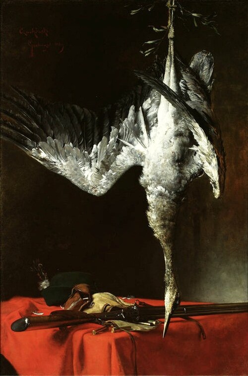 Still life with a heron., 1889, Władysław Czachórski