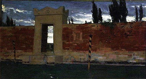 Cemetery in Venice., 1876, Władysław Czachórski