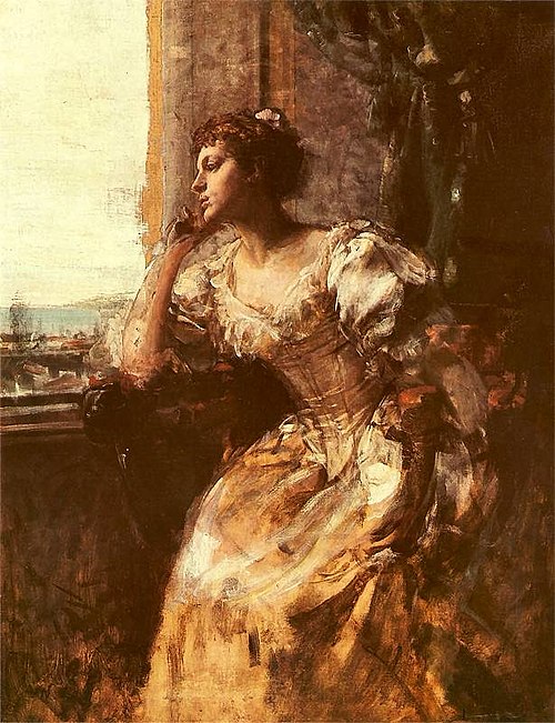 Dama przy oknie, 1875, Władysław Czachórski