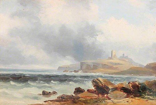 Dunstanburgh Castle, Northumbria, 1832, George Balmer