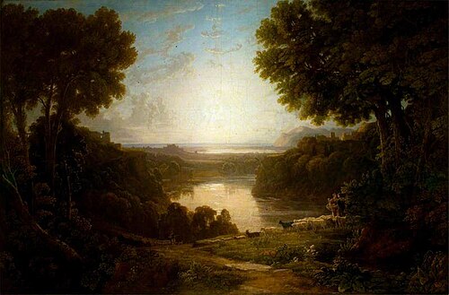 Italianate Landscape with Shepherds, , George, the younger Barret