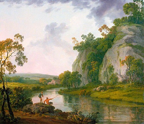 Landscape with Two Boys Fishing, Evening, 1766, George Barret, Sr.