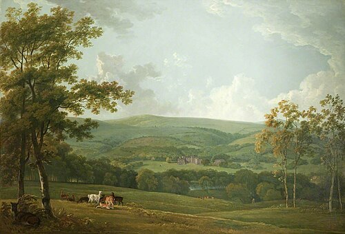 A Distant View of Towneley Hall, 1777, George Barret