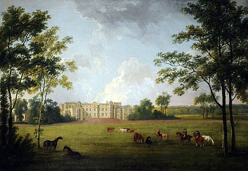 The Entrance Front, Burton Constable, 1777, George Barret