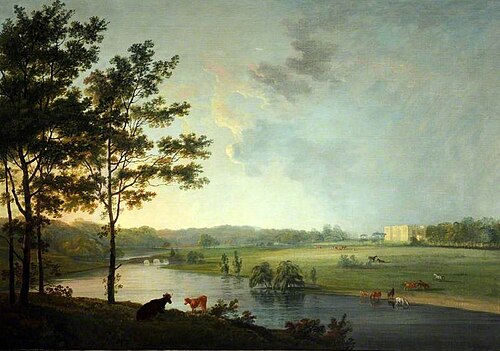 Burton Constable Seen from the Lake, 1777, George Barret
