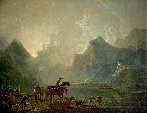 Llanberis Lake and Dolbadarn Castle, 1777, George Barret, Sr.