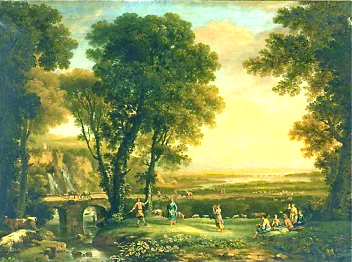 An Italianate river landscape, 1750, George Barret, Sr.