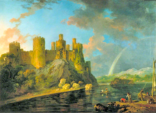 Conway Castle with rainbow after a storm, 1778, George Barret, Sr.