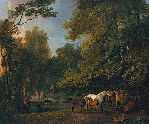 Broodmares and Colts in a Landscape, 1783, George Barret, Sr.