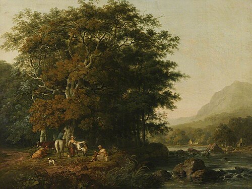 Milkmaids in a Welsh Landscape, 1768, George Barret, Sr.