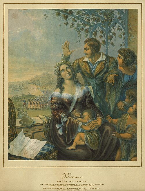 Pomare, Queen of Tahiti, 1845, George Baxter