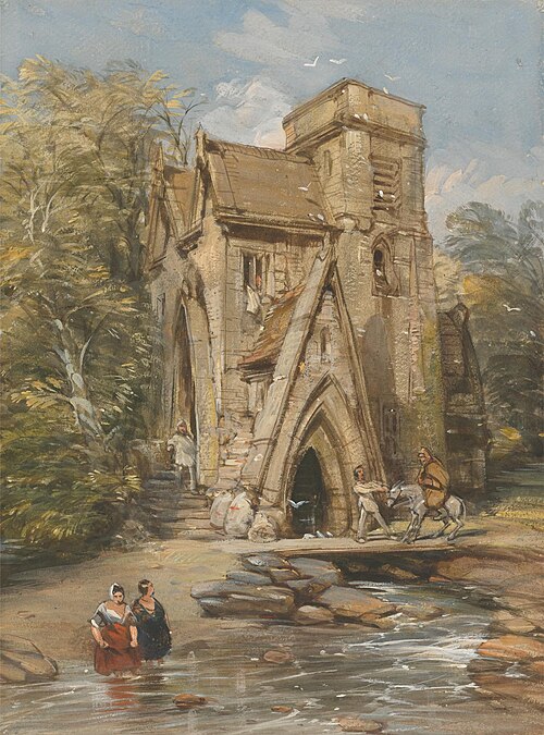 A Monastery Mill, , George Cattermole