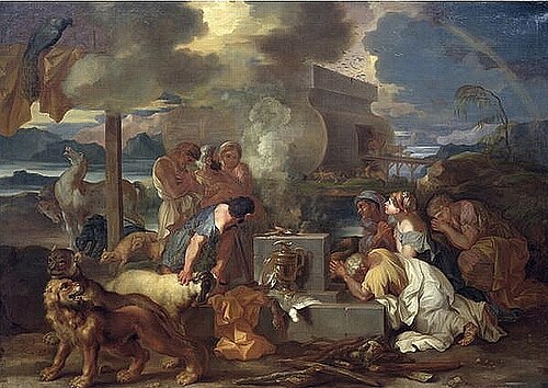 Le Sacrifice de Noé à la sortie de l'arche, 1640, Sébastien Bourdon