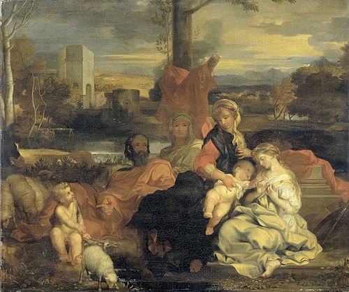 Le Mariage mystique de Sainte Catherine, 1700, Sébastien Bourdon