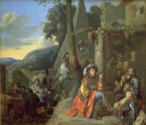 L'Osteria au fumeur de pipe, 1650, Sébastien Bourdon