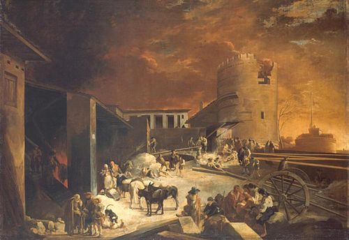 A Roman Lime Kiln, 1637, Sébastien Bourdon
